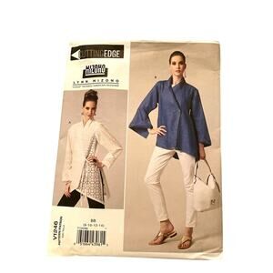 Sewing Pattern Vogue V1246 Vogue Patterns Asymmetrical-Closure Shirts 8-14